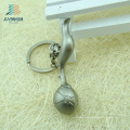 Jiabo Custom Designed Matt Silver Metdal 3D Key Chain